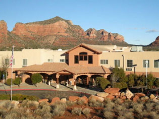 Assisted Living Building Entrance Sedona Winds Near